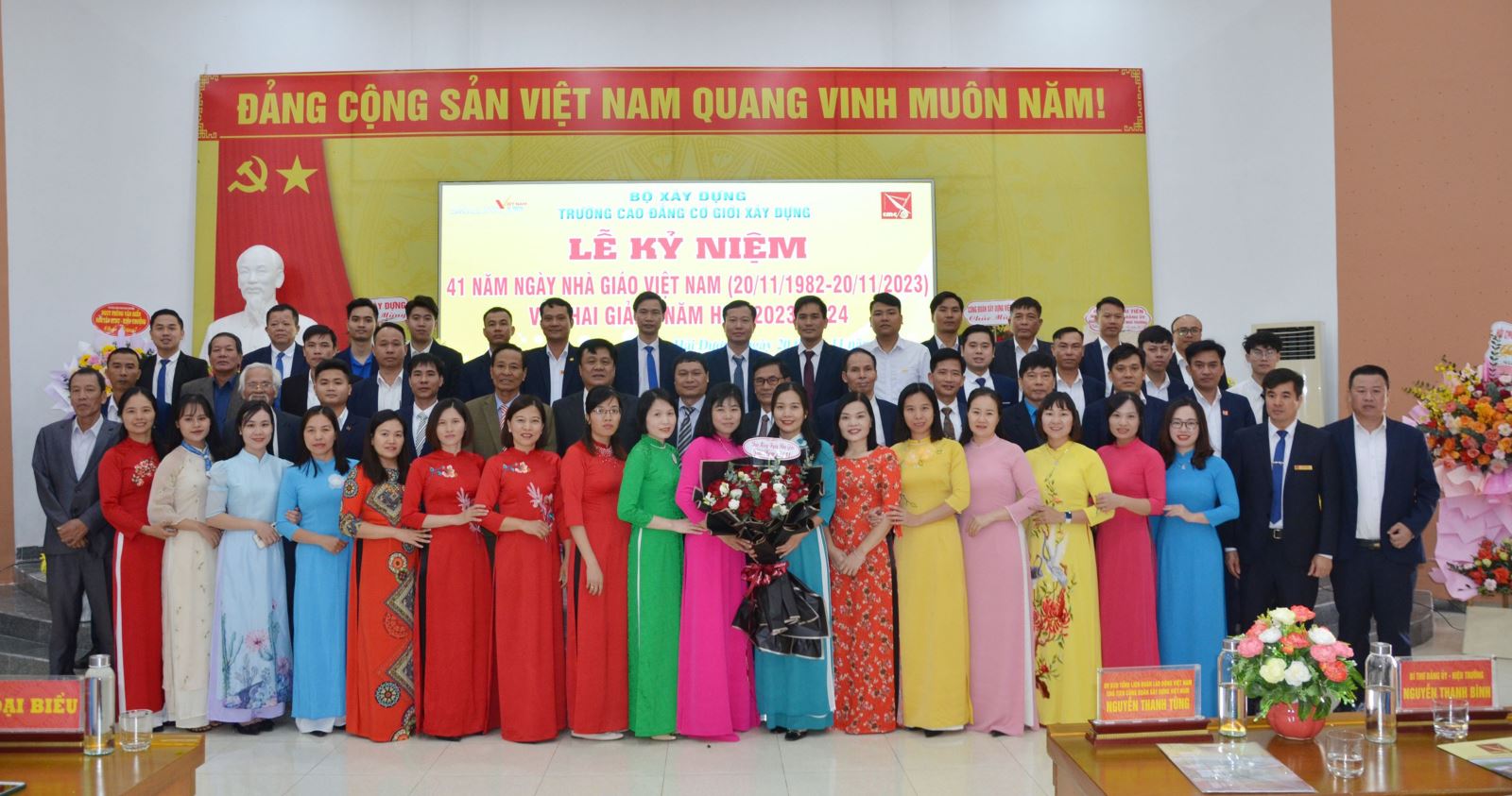 Trường Cao đẳng Cơ giới Xây dựng tổ chức Lễ kỷ niệm 41 năm ngày Nhà giáo Việt Nam (20/11/1982-20/11/2023) và Khai giảng năm học 2023-2024