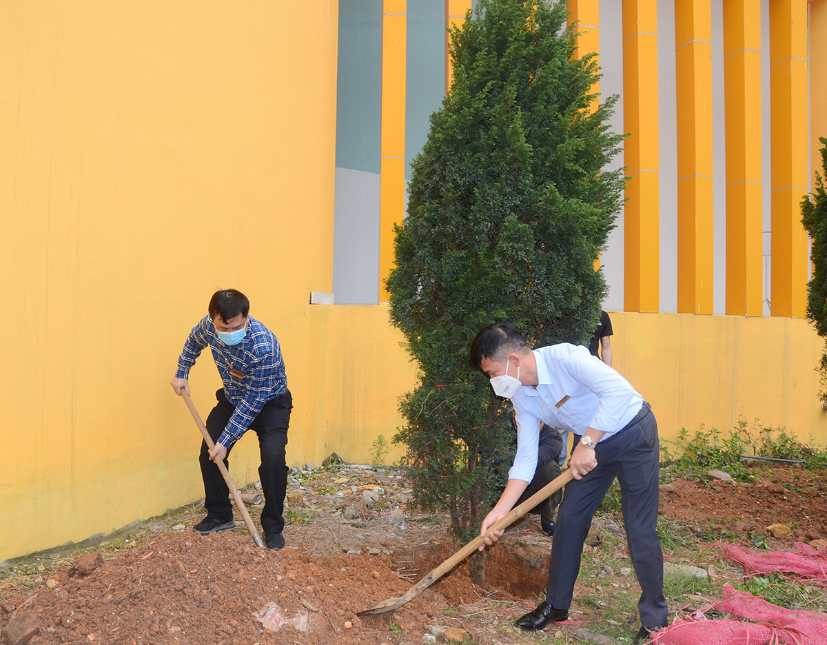 Trường Cao đẳng Cơ giới Xây dựng hưởng ứng Tết trồng cây Xuân Tân Sửu năm 2021