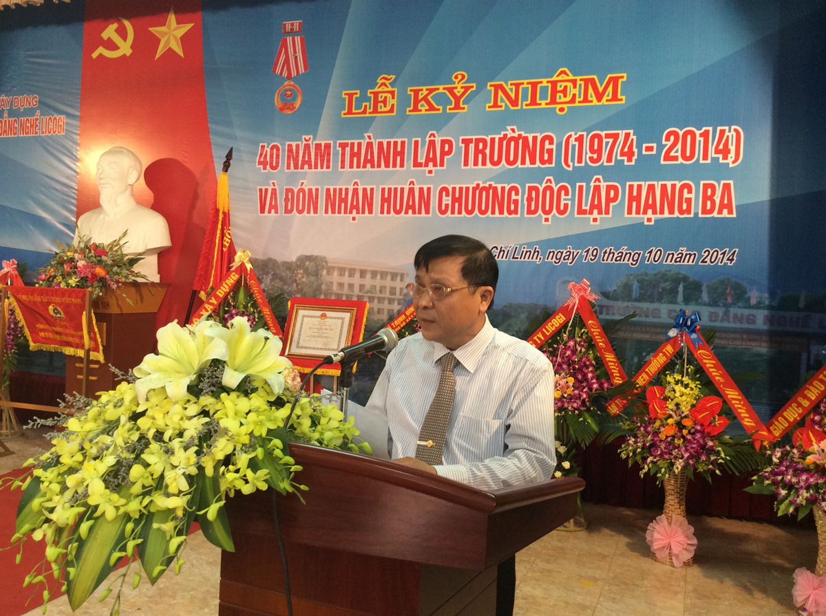 Đồng chí Ngô Quốc Minh PTGĐ phát biểu tại buổi lễ