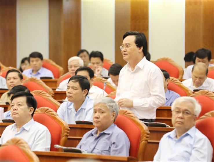 Bộ trưởng Phùng Xuân Nhạ phát biểu tại Hội nghị lần thứ 7 BCH Trung ương Đảng (khóa XII)